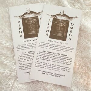 Alpha Omega novena to the Holy Face of Jesus Prayer pamphlet
